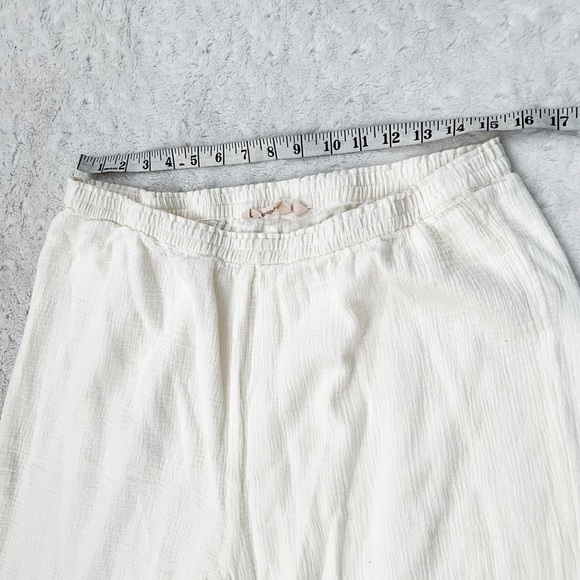 SOFT SURROUNDING Gauzy Wide Leg Cream Ruffle Hem Layered Pants - Picture 10 of 11